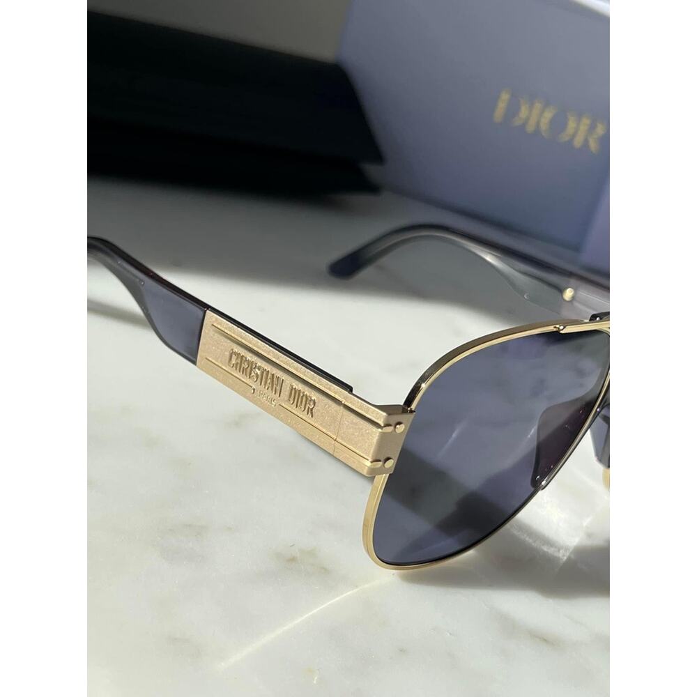 NEW Dior Signature A3U Aviator Oversized Sunglasses Blue - Picture 5 of 9